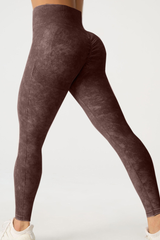 Women's Seamless Pleated Slim Yoga Leggings