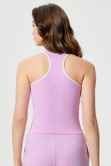 Women Sleeveless With Chest Pad Shock Slim Thin Yoga Fitness Exercise Tank Tops