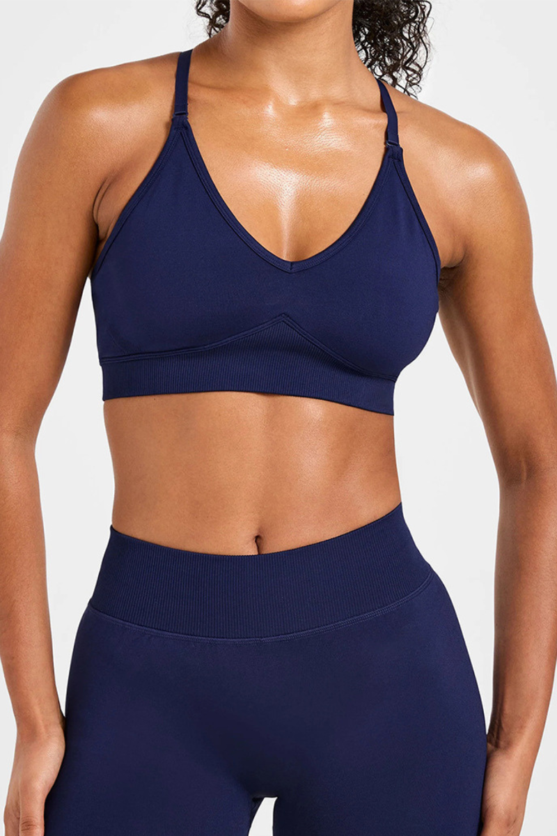 Women's Cross Back Seamless Yoga Bra