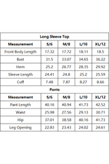 Women's Fall Striped Crew Neck Long Sleeve Top and Pants Set