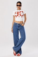 Women's Fall High-Waisted Heavyweight Loose Wide-leg Jeans