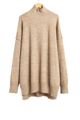 Thick-knit long pants set