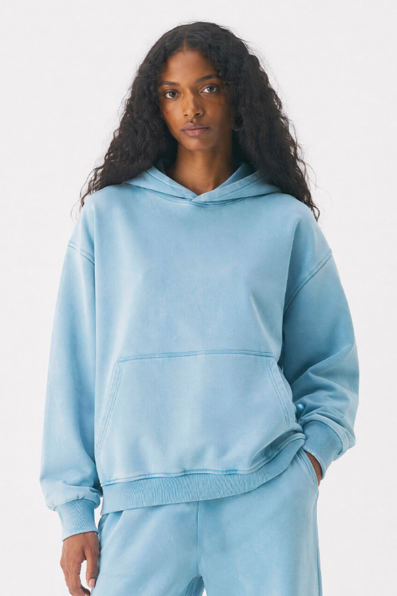 Women's  Fall 100% Cotton Washed Vintage Heavyweight Hoodie