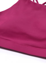 Women Brushed Cross-Back Slim-Fit Yoga Set: High-Waisted Butt-Lifting Outdoor Running Leggings + Round Neck Sports Bra