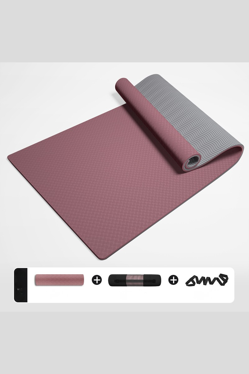 Unisex TPE Non Slip Shock Proof Yoga Mat - 3pcs Multicolor