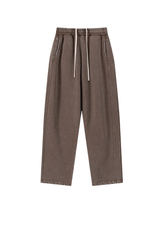 Water-washed and fleece-lined curved-blade pants.