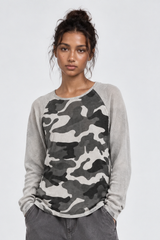Women's Fall Camo Waffle Breathable Long Sleeve Top