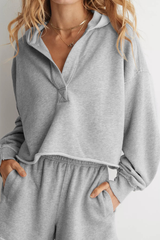 V-neck, pullover, long-sleeved shirt