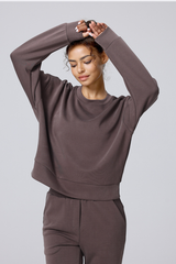 Women Cloud-Like Air Layer Soft Long Sleeve Yoga Sweatshirt