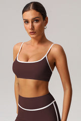 Women Classic Contrasting Color High Support Sports Bra