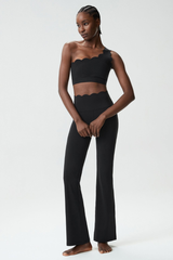 Women's Petal Sports Bra & Flared Yoga Pants Two-Piece Set