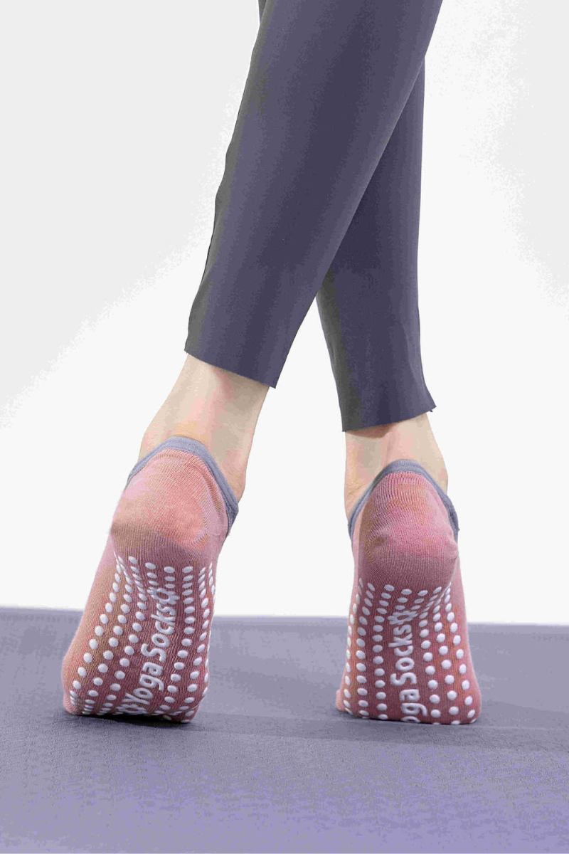 Women's Silicone Non-Slip Cross-Strap Pilates Yoga Socks