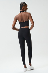 Women's Petal Athletic Set:HalterneckTank Top & Leggings