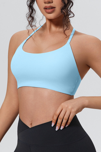 Women's Sport U-neck Slim Shoulder Straps Push Up Bra