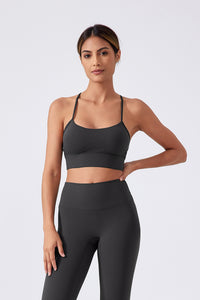 Women Running Sexy Y Back Anti-Shock Gathering Yoga Sports Bra