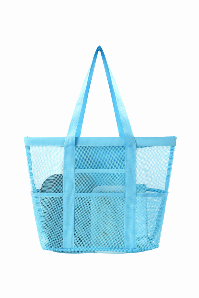 Women's Summer Solid Large Capacity Mesh Sports Bag
