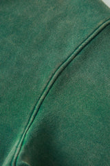 Heavyweight washed velvet hooded sweatshirt