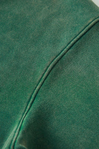 Heavyweight washed velvet hooded sweatshirt