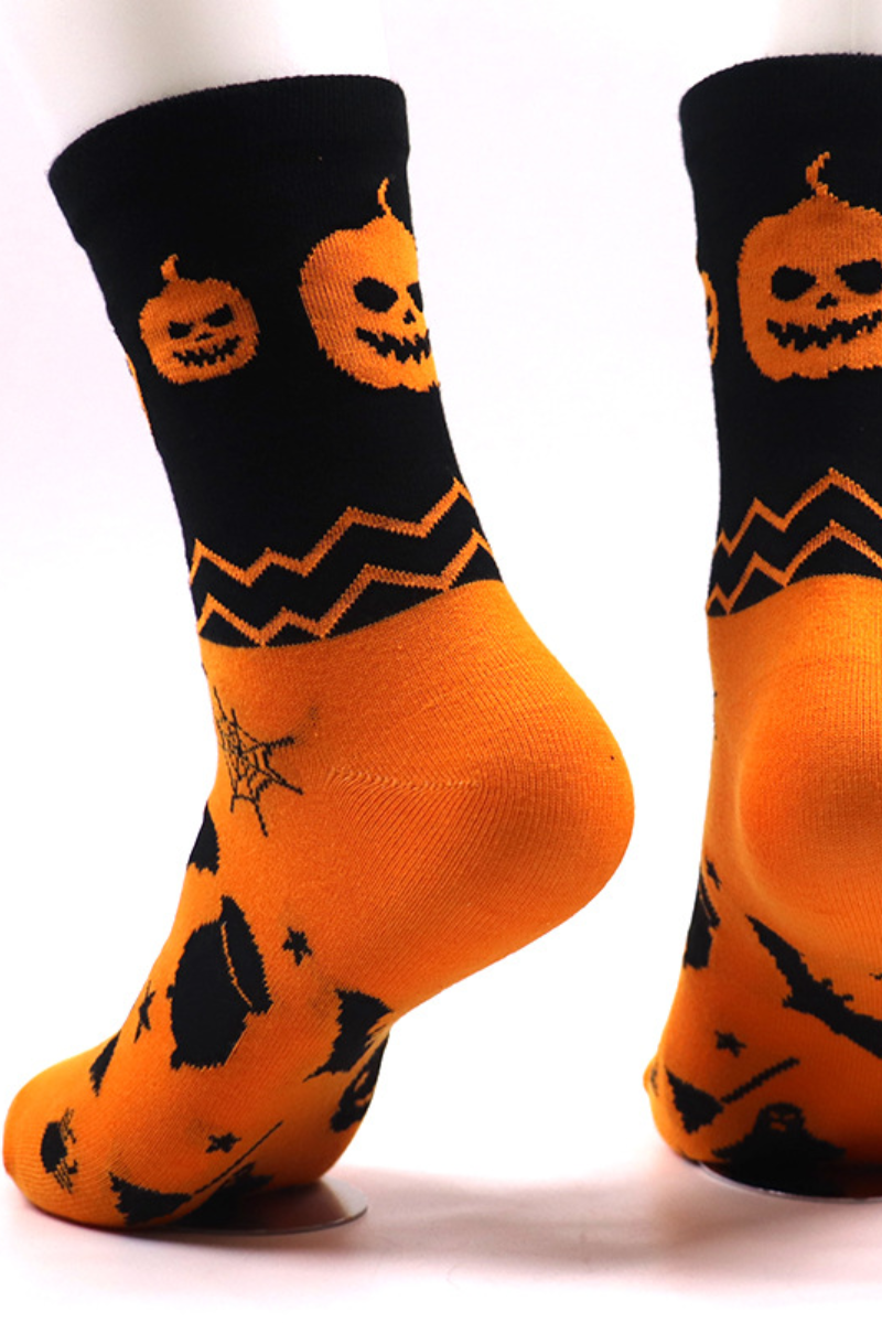 Unisex Halloween Festival Fun Print Mid-Calf Crew Socks