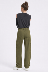 Women's High Waist Multi-Pocket Wide Leg Cargo Jeans