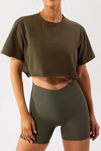 Solid color casual T-shirt