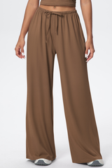 Women’s Drawstring Loose-Fit Athletic Wide-Leg Pants