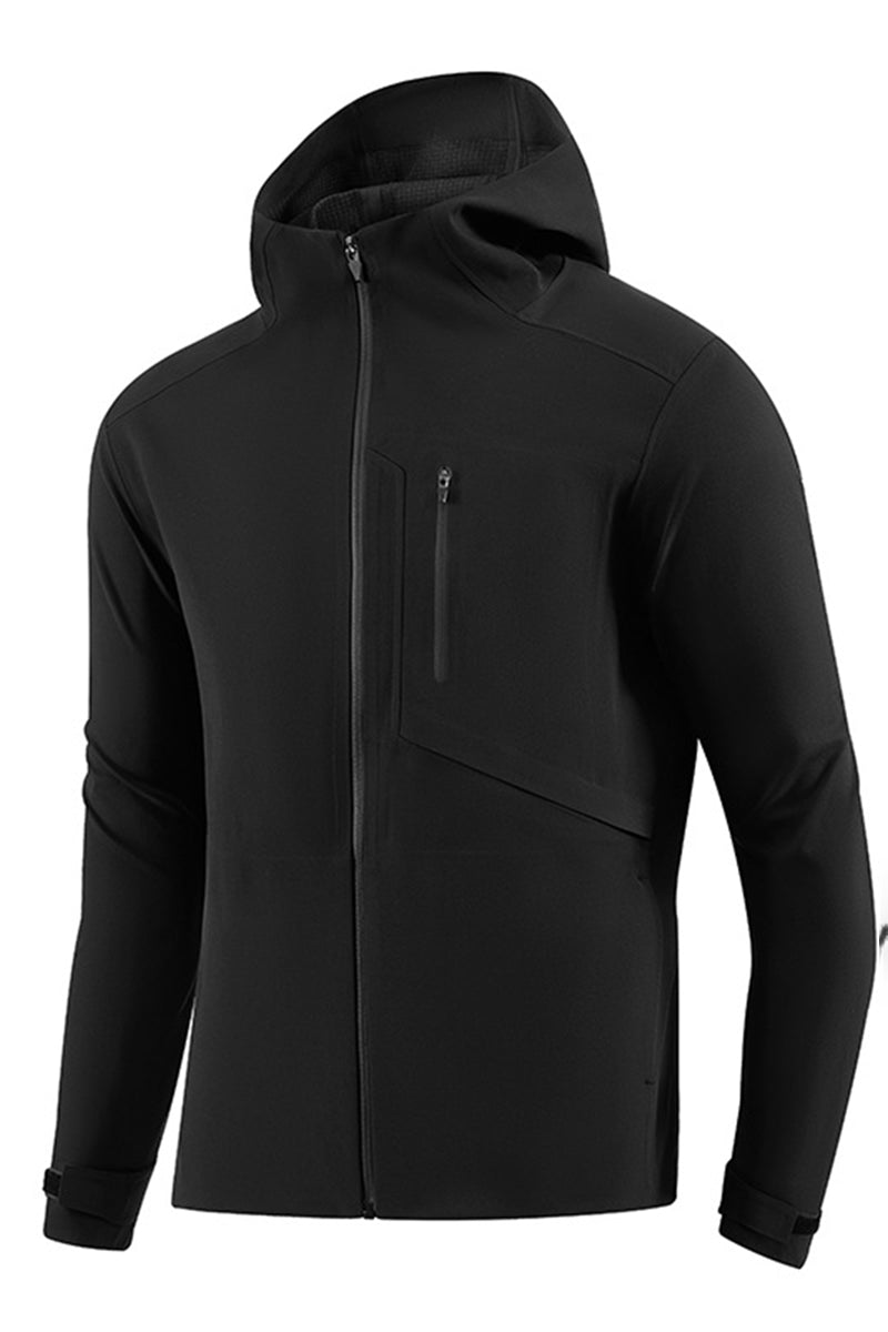 Men Wrinkle-Resistant Soft Warm Quick-Dry Training Running Jacket