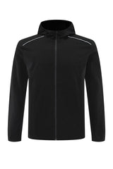 Men Hooded Quick-Dry Water-Resistant Training Workout Running Jacket