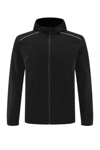 Men Hooded Quick-Dry Water-Resistant Training Workout Running Jacket