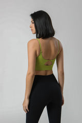 Cutout Back Strap Sport Bra