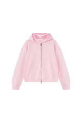 Unisex Fall 100% Cotton Terry Double-Zip Hooded Jacket