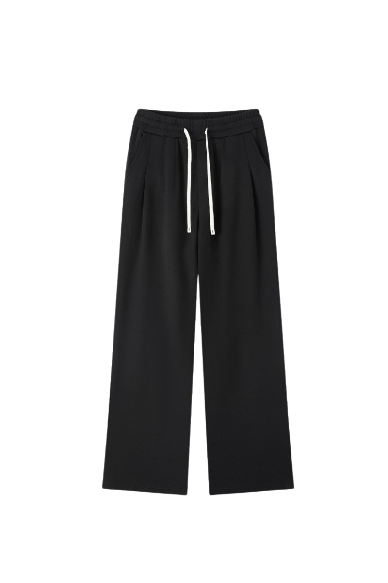 Unisex Fall Heavyweight Drawstring Waist Straight Sweatpants