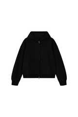 Unisex Fall 100% Cotton Terry Double-Zip Hooded Jacket