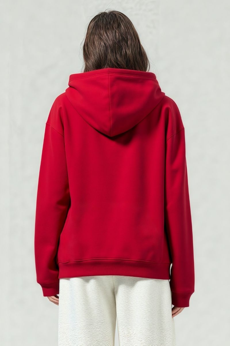 Solid color hoodie terry sweatshirt