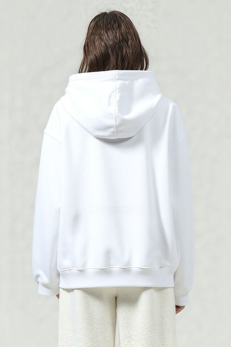 Solid color hoodie terry sweatshirt