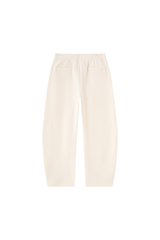Unisex Fall Fleece Lined Elastic Waistband Curved Sweatpants