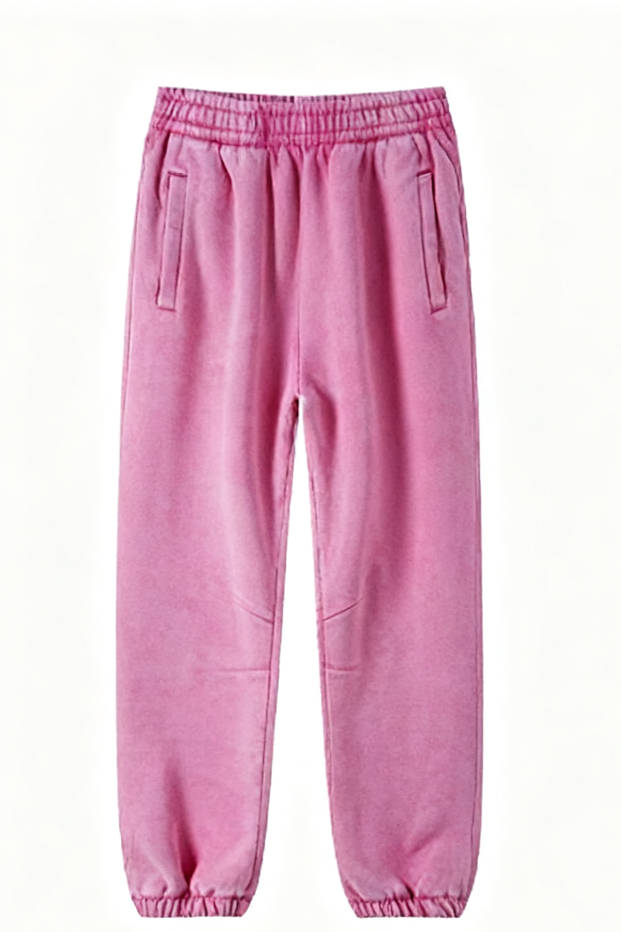 Men/Women Unisex Wax-Dye Washed Fleece Jogger Pants
