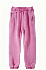 Men/Women Unisex Wax-Dye Washed Fleece Jogger Pants
