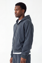 Men's Fall Washed Vintage Boxy  Comfort Color Hooded Jacket
