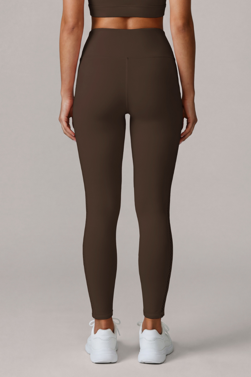 Women’s High-Waisted Side Mesh Perforation Yoga Leggings