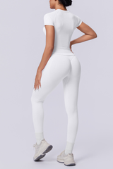 Women's Seamless Sets:Slim Fit T-shirt And Leggings