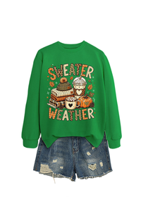 Women's Fall Cute Pumpkin Letter Print Relaxed Pullover