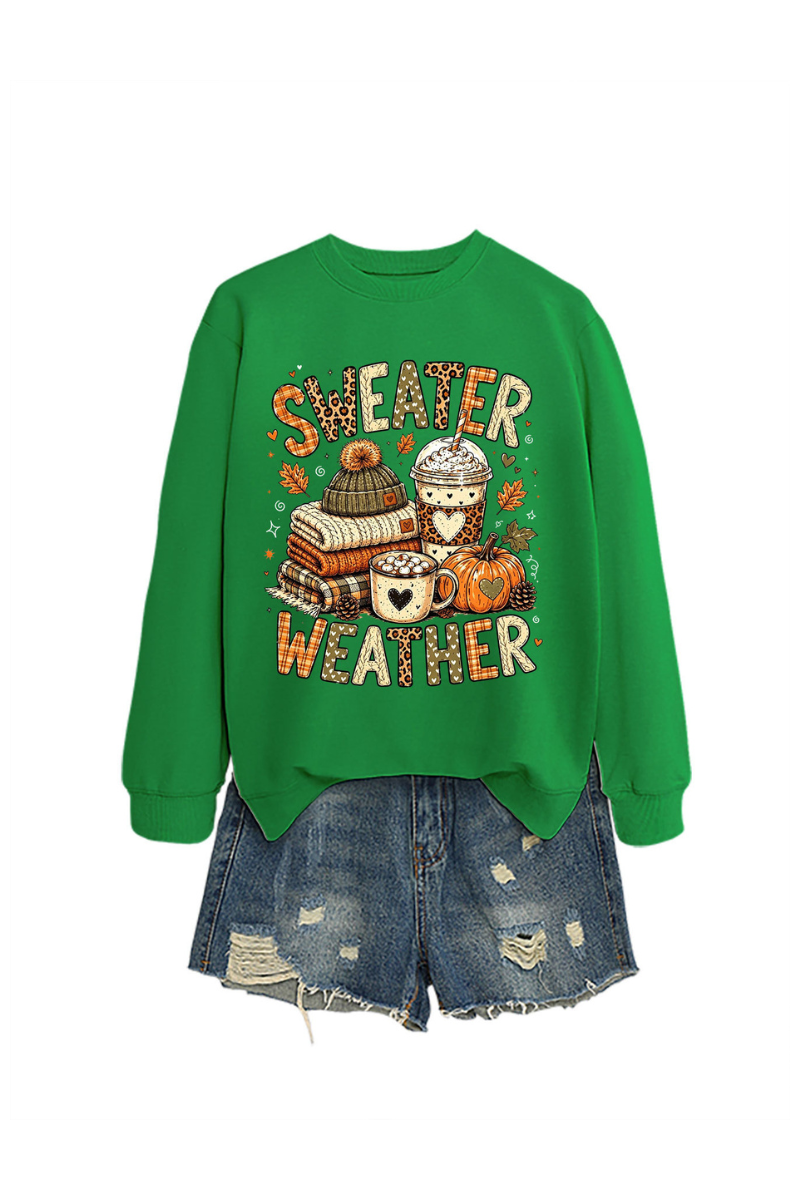 Women's Fall Cute Pumpkin Letter Print Relaxed Pullover