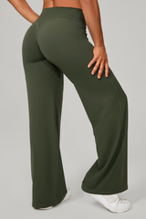 Women's Mid-High Waist Straight-Leg Pants