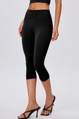 Women's No Front Seam Slim FIt Yoga Capri Leggings