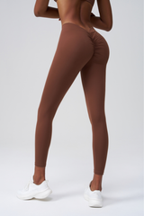 Women’s Pleated Buttocks Lift Sports Leggings