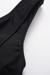 Women's One-Shoulder Cutout Twist Front Solid Color Swimsuit