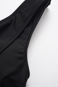 Women's One-Shoulder Cutout Twist Front Solid Color Swimsuit