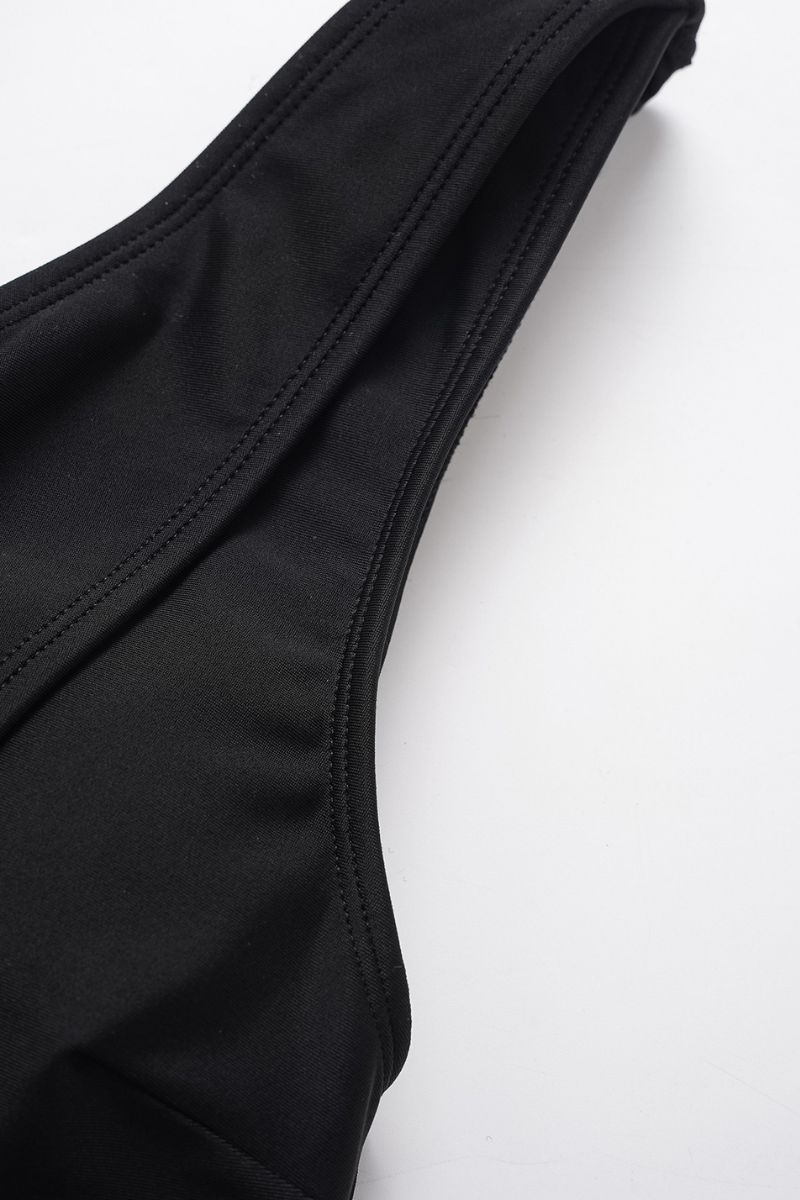 Women's One-Shoulder Cutout Twist Front Solid Color Swimsuit