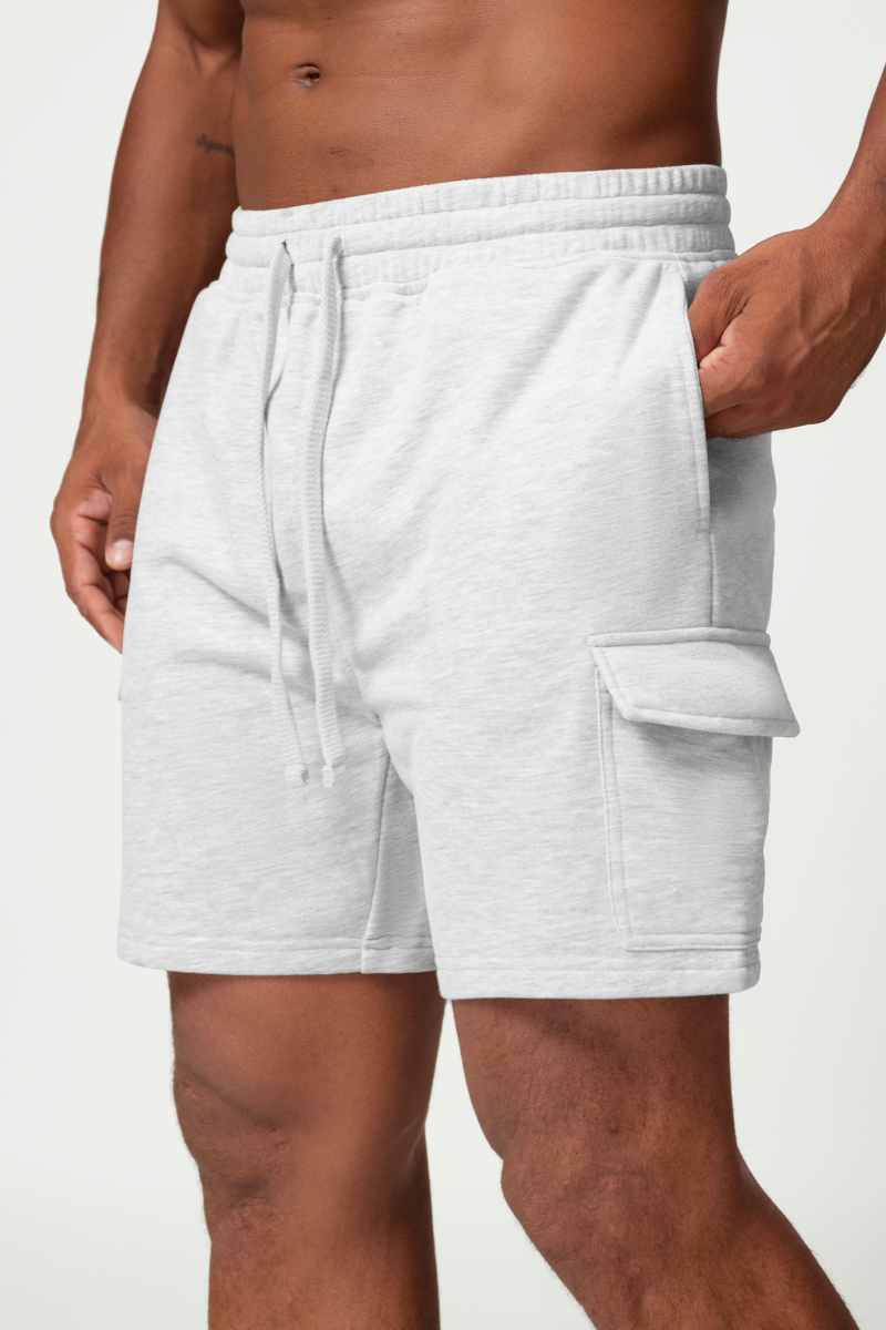 Men's Drawstring Side Pocket Solid Sports Shorts